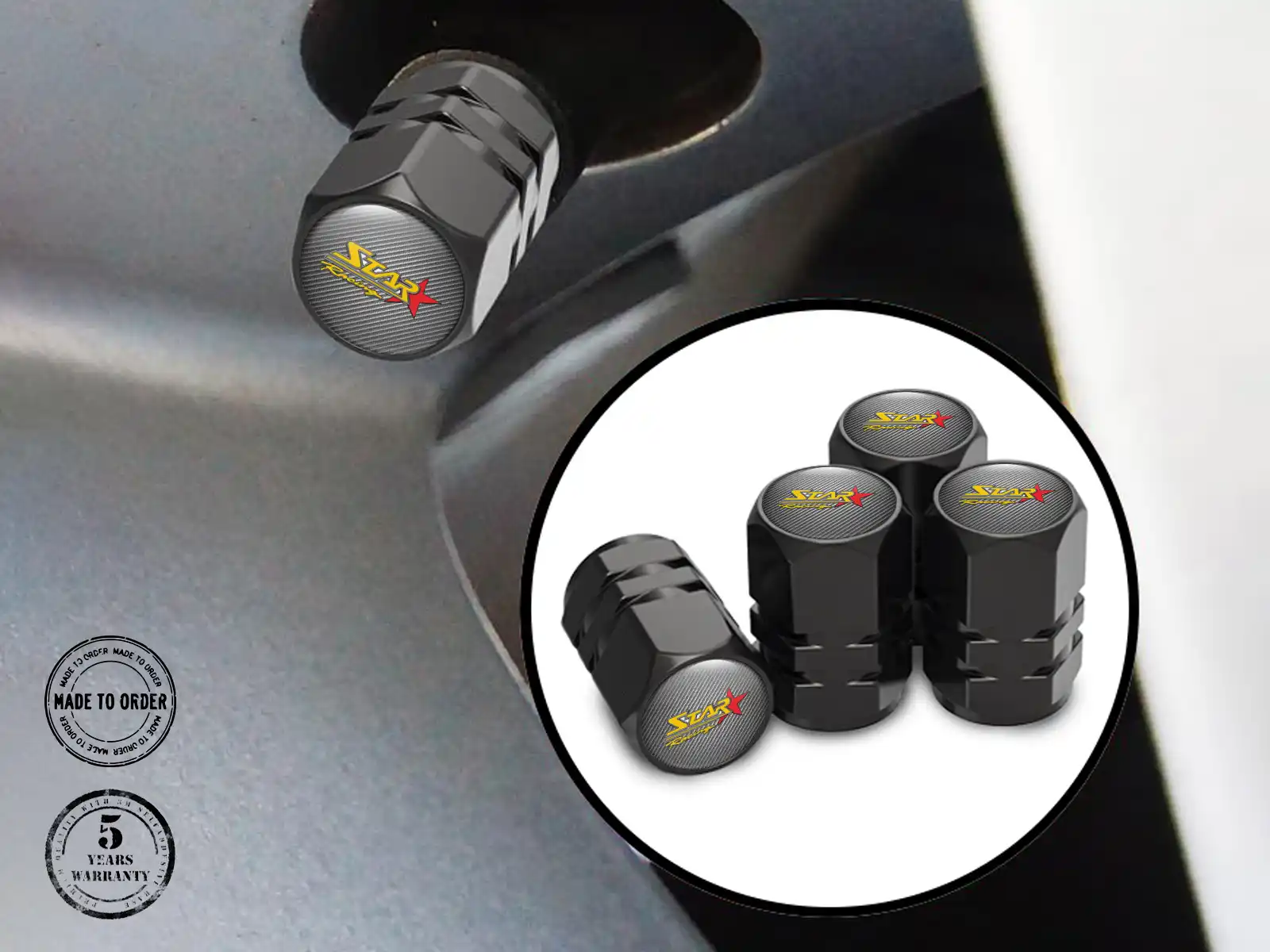 Wheels Valve Covers Truck Customizable